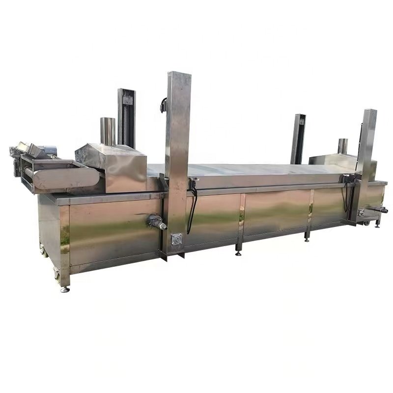 Full Automatic Continuous Fryer Machine for French Fries Chips Chicken Fish Meatball Peanut Potato Deep Frying Production Line