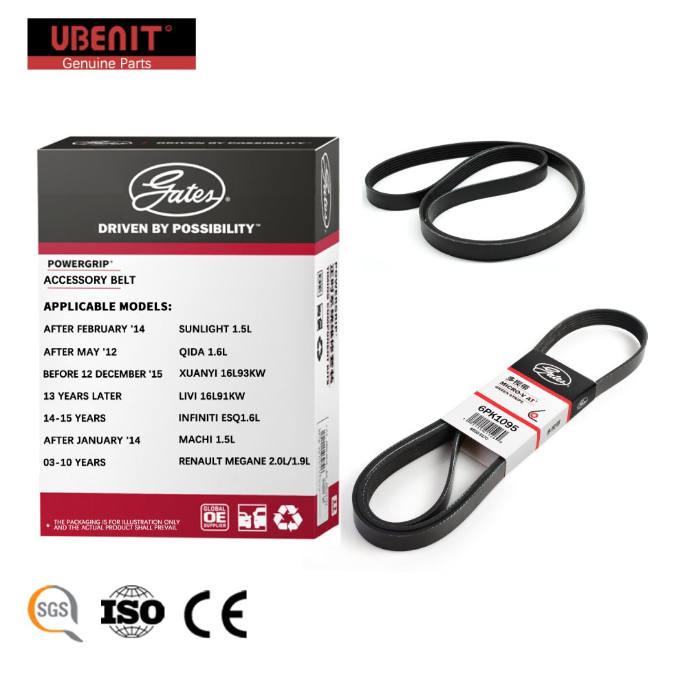 Original 6PK1053 Poly V belt Multi Wedge Belt Drive ACCESSORY Belts for SUNLIGHT QIDA XUANYI MACHI