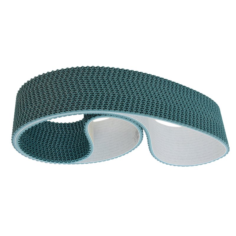 pvc conveyor belt wavy super grip surface climbing transport petrol color non slip high friction