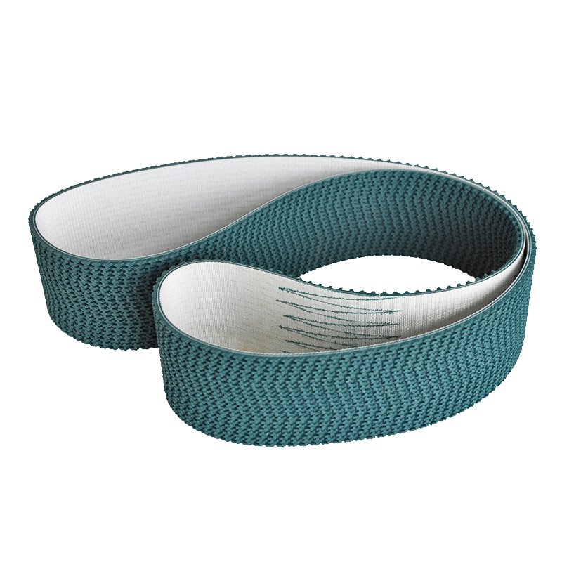 pvc conveyor belt wavy super grip surface climbing transport petrol color non slip high friction