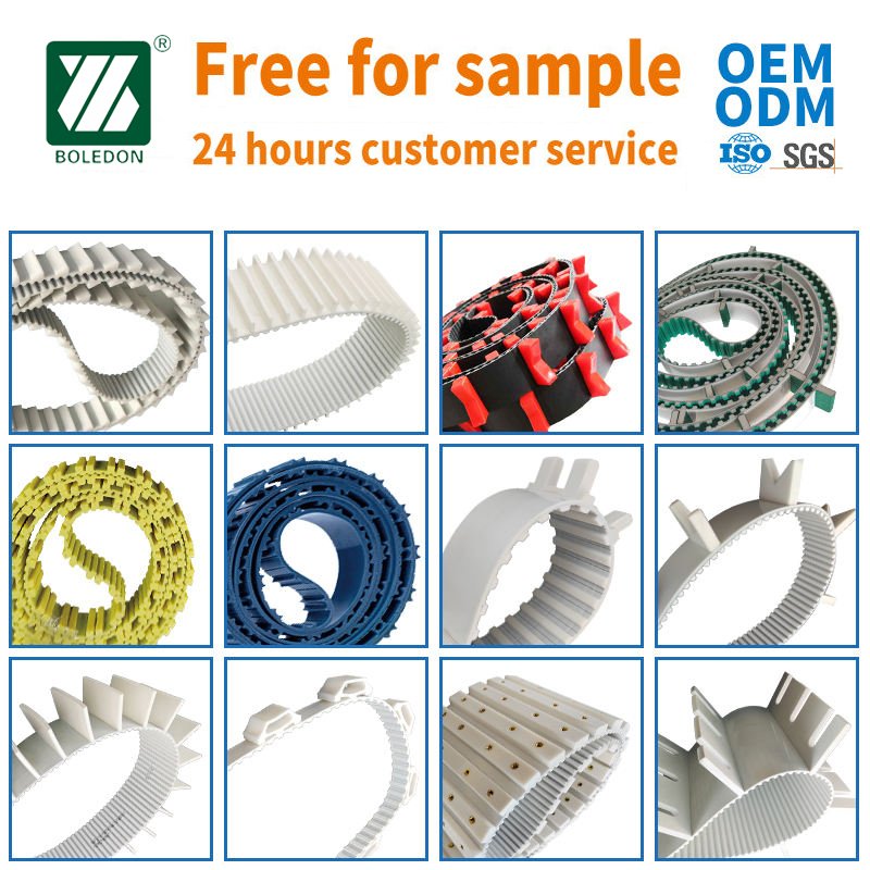 Customized ATN10 Jointed Endless Seamless Steel Wire Guide Cleats Blocks Non Standard Pu Transmission Belts