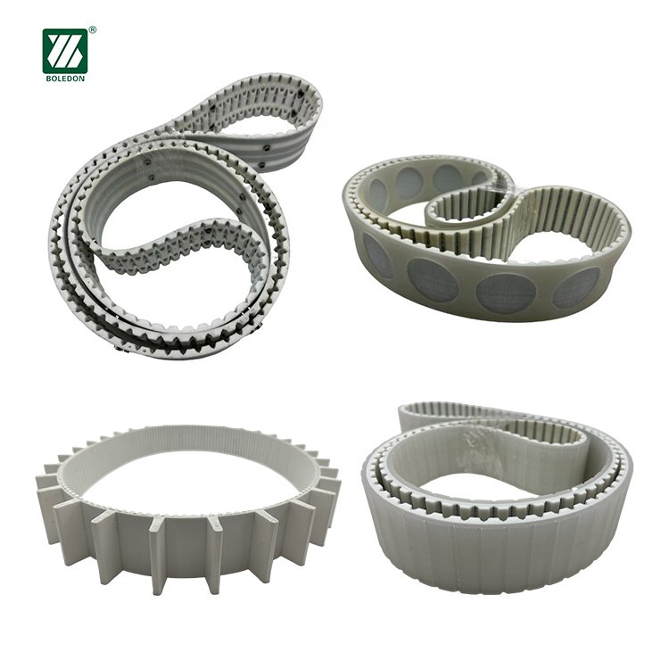 Customized ATN10 Jointed Endless Seamless Steel Wire Guide Cleats Blocks Non Standard Pu Transmission Belts