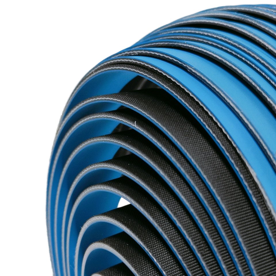 NITTA Flat Belt Mechanical Conveyor 1774X20 Nylon Transmission Belt Customizable Blue Black Manufacturing Plant Machine Parts