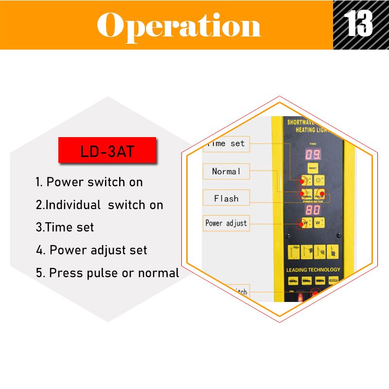 3300W Infrared Paint Curing Lamp for Car Body Repair / IR Coating Drying Light