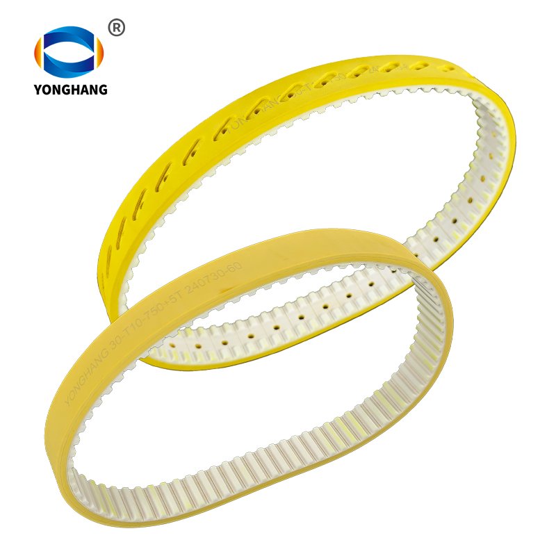 Automatic wrapped vffs pull draw down film belt yellow rubber coated timing belt packing machine belts