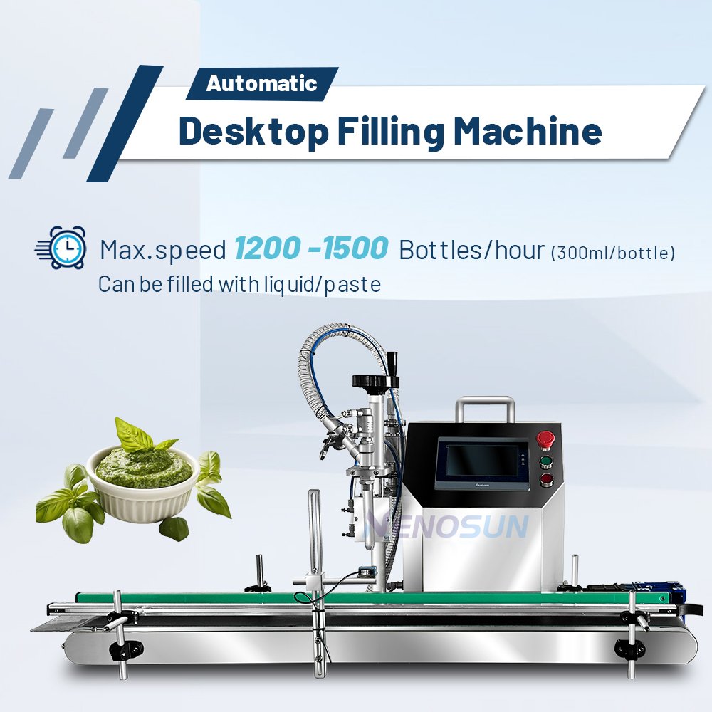NENOSUN Desktop Servo Filling Machine Automatic Gear Pump Shower Gel Detergent Hand Soap Shampoo Body Lotion Laundry Liquid