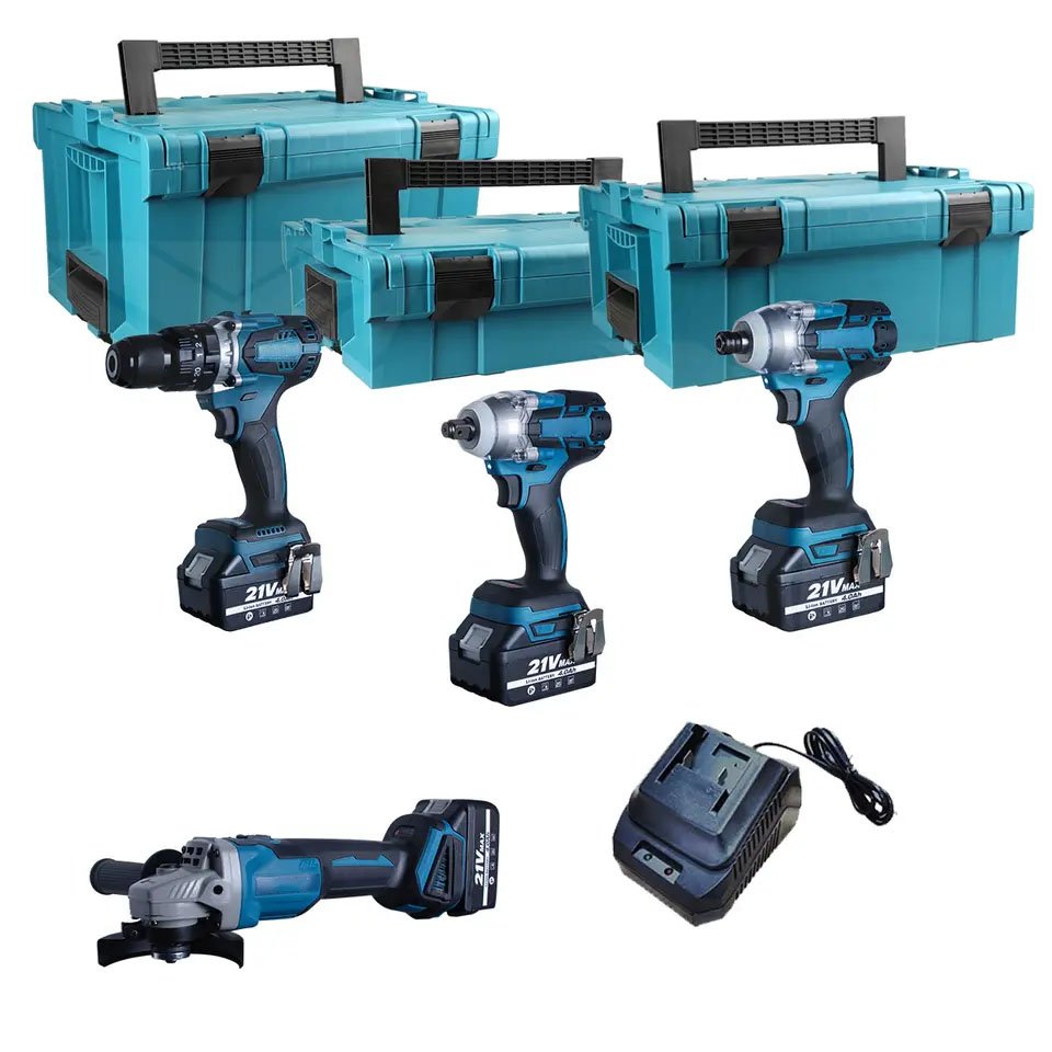 X-FORCE Cordless Power Tools Combo Kit Battery Power Tool Kits 21V Lithium Battery Power Tools Kit