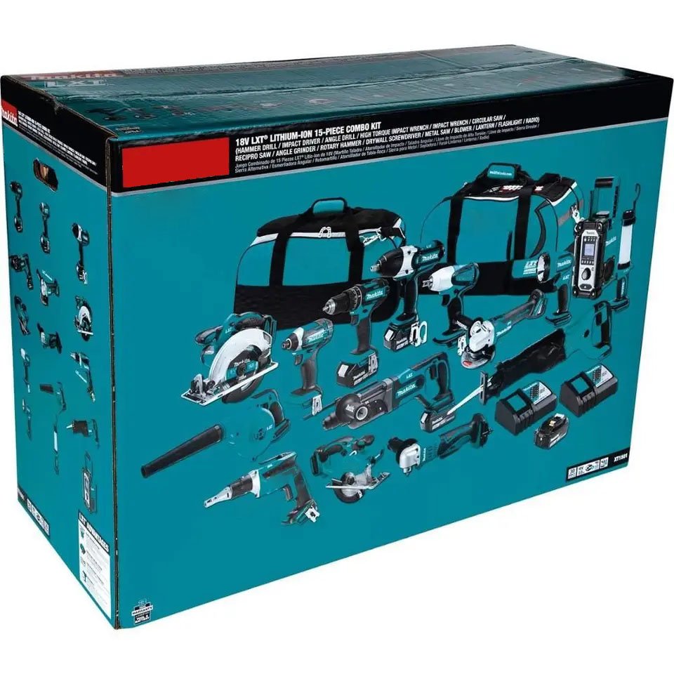 X-FORCE Cordless Power Tools Combo Kit Battery Power Tool Kits 21V Lithium Battery Power Tools Kit