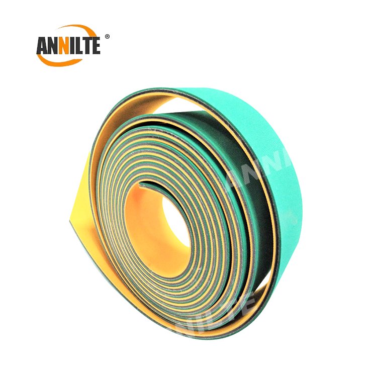 Annilte Nylon Sandwich Rubber Material yellow green belt Power 4mm Transmission Endless Nylon Flat Belts