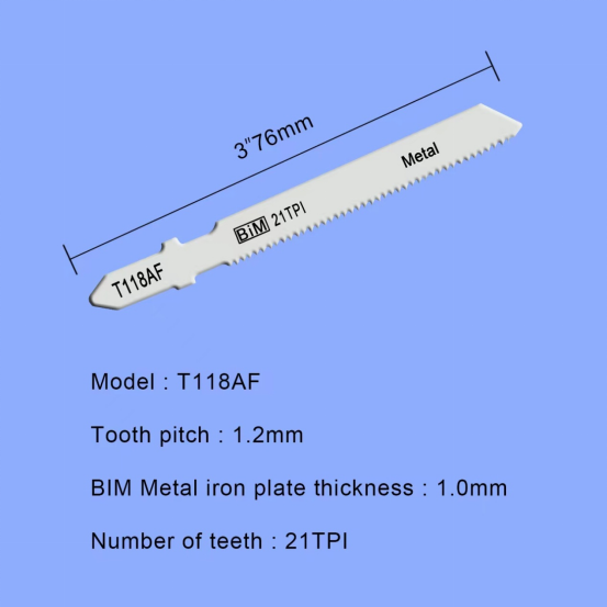 Power Tool Accessories Perforated Metal Sheet Cutting 1.1mm Pitch Curve Saw Blade