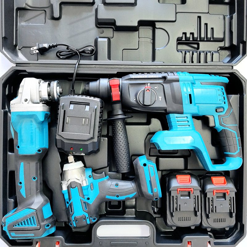 20V Portable Cordless Drill Set 5-Piece Brushless Lithium Tools Set Lithium Battery Power Tools Kit For Home Improvement