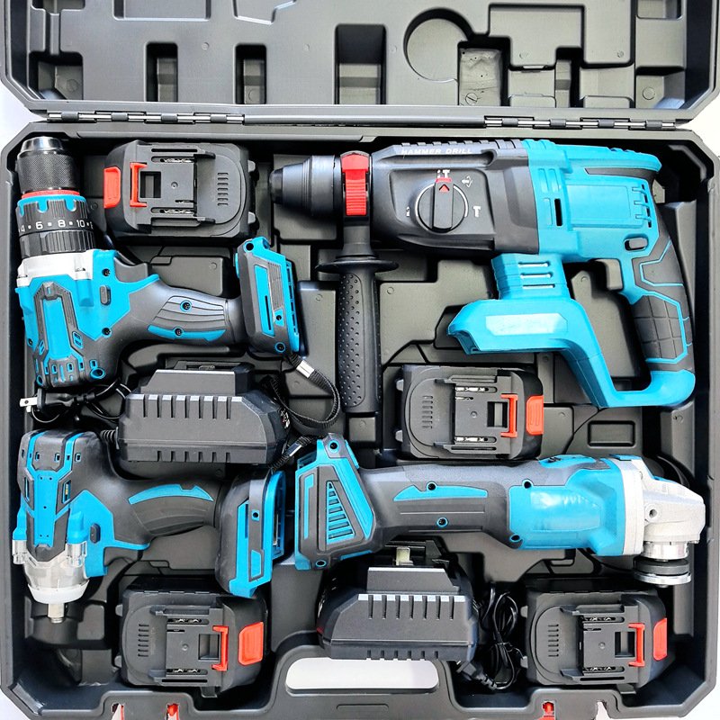 20V Portable Cordless Drill Set 5-Piece Brushless Lithium Tools Set Lithium Battery Power Tools Kit For Home Improvement