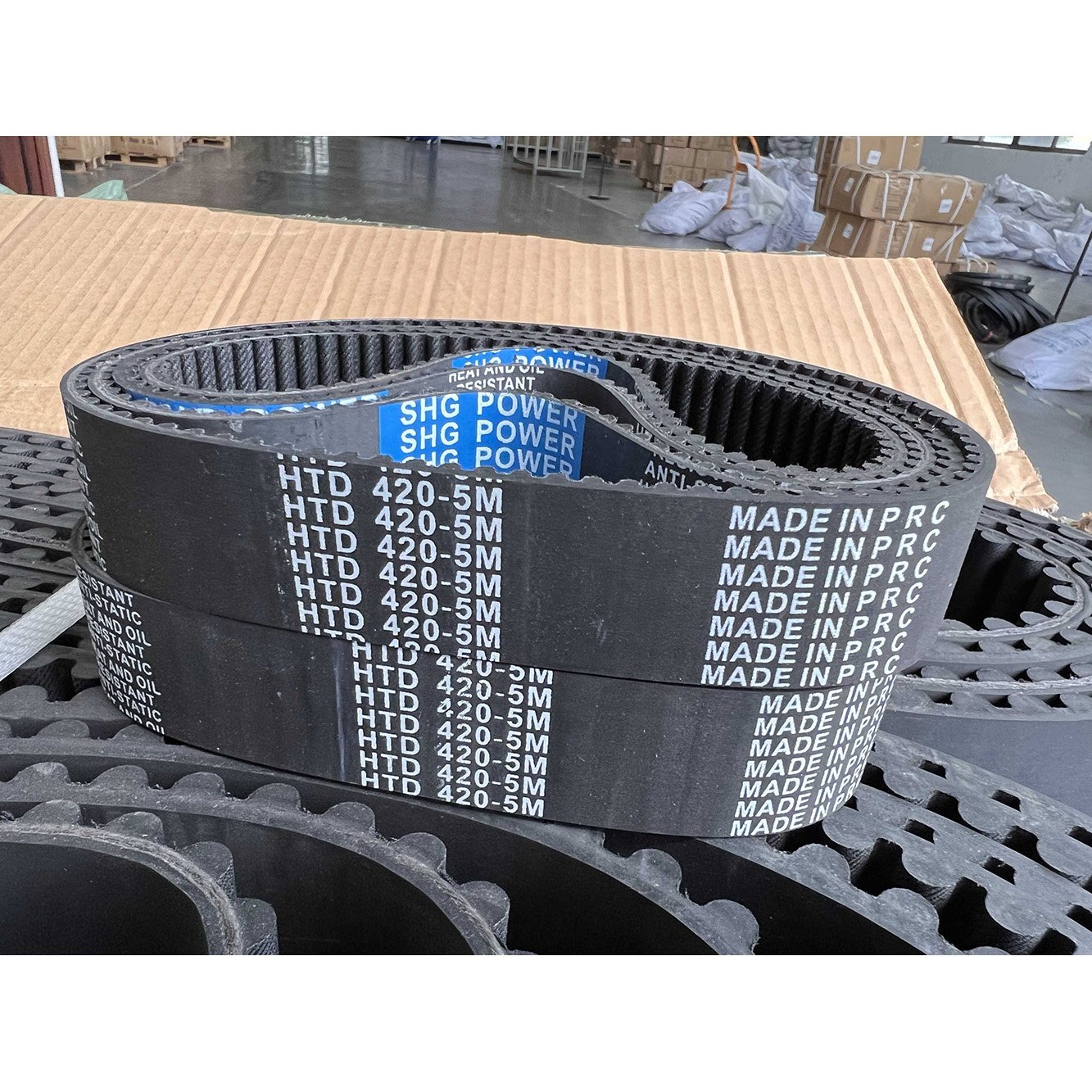 Rubber Synchronous Belt Timing Belt Black Rubber Raw Edge Cogged V Belt