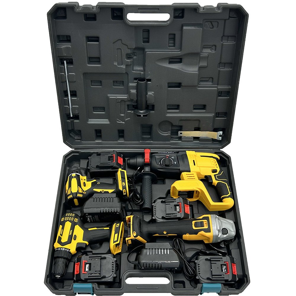Big Tree Best Price 21V Brushless Lithium 3 Pcs Angle Grinder Electric Hammer Drill Battery Combo Power Tool Kit Set