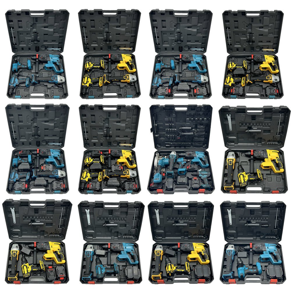 Big Tree Best Price 21V Brushless Lithium 3 Pcs Angle Grinder Electric Hammer Drill Battery Combo Power Tool Kit Set