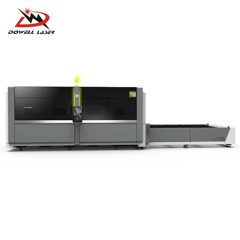 Fiber Laser Cutting Machine Whole Covered Optical Metal Fof Casting Iron Body 4020-4kw Raycus Laser Generator 4KW Gear&rack