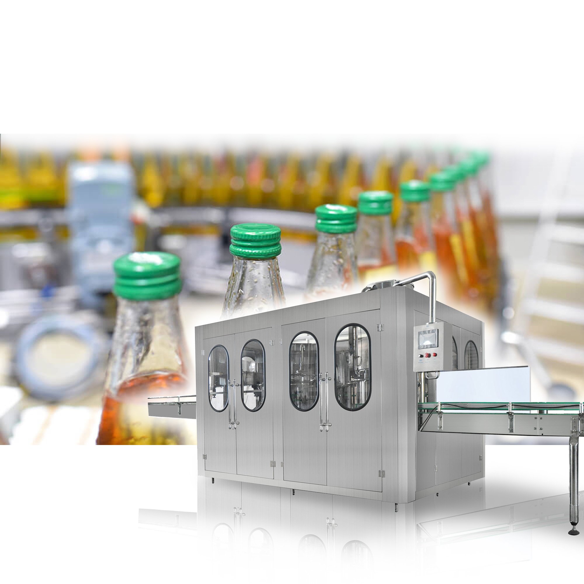 Lemon Sparkling Water Filling Project Glass Bottle Soda Water Production Equipment CO2 Gas Beverage Bottling Filling Machine
