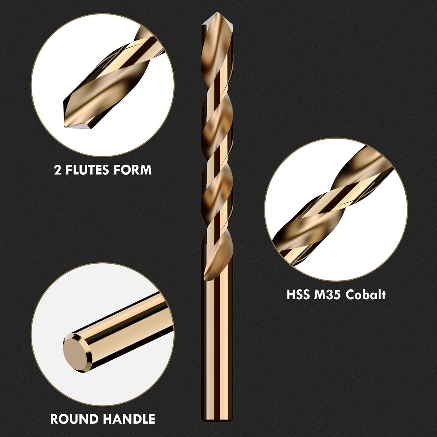 High Quality Power Tool Accessories DIN338 HSS Drill Bits Stainless Steel Metal Spade Gun High Speed Twist Drills Bit Set