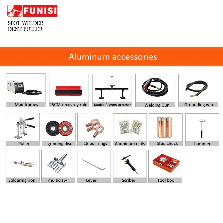 FUNISI F90E 6100 Dent Puller for Aluminum Iron Repair Dent Puller Machine for Car Body Repair