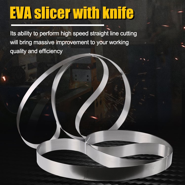 High Frequency Welded 65Mn SK5 SKS51 75Cr1 80CrV2 Non-Woven Fabric Cutting Alloy Steel Band Knife Foam Cutting Machine
