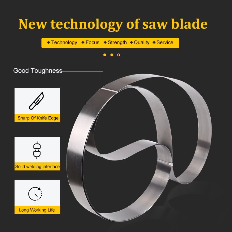 High Frequency Welded 65Mn SK5 SKS51 75Cr1 80CrV2 Non-Woven Fabric Cutting Alloy Steel Band Knife Foam Cutting Machine