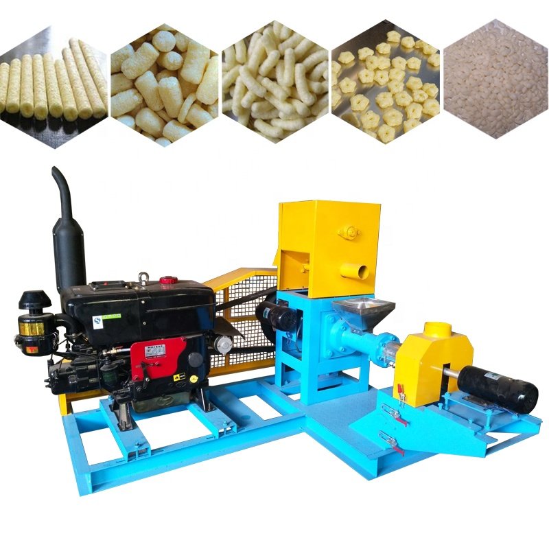 Fully Automatic Puffed Corn Grain Rice Making Food Snacks Extrusion Machine for Auto Home Puffing Machinery Prices