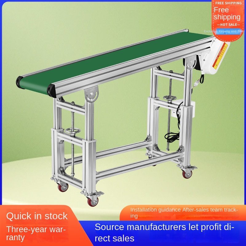Small Assembly Line Machine Food Grade Climbing Turn Conveyor Belt Aluminum Profile Express Logistics Belt Injection Molding New