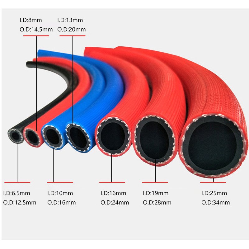 Manufacturer Produces High Quality 6mm Red and Blue Oxygen Acetylene Dual Welding Gas Working Pressure 20bar PVC Hose