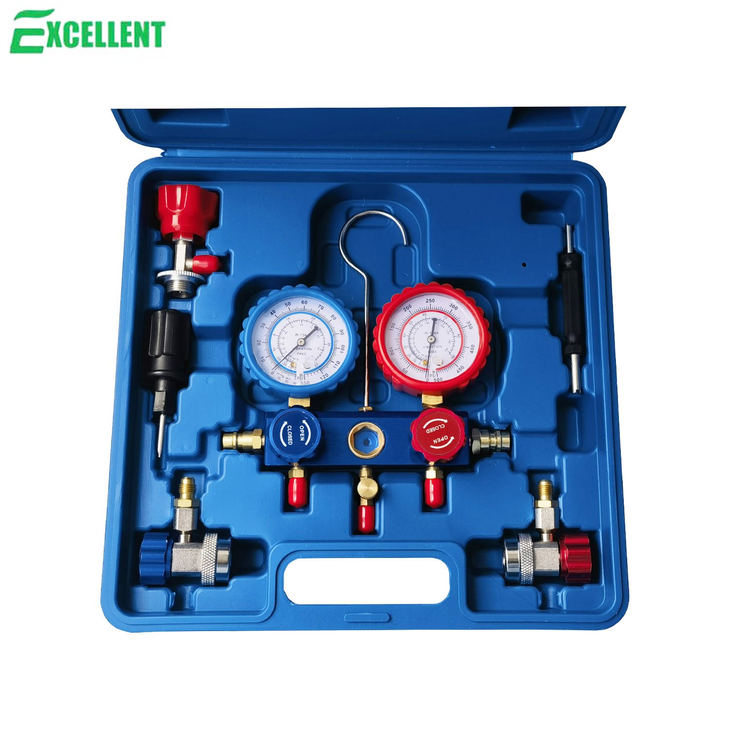 Digital Manifold Meter Air Conditioning Vacuum Gauge for Refrigeration HVAC Vacuum Pressure Temperature Tester Set