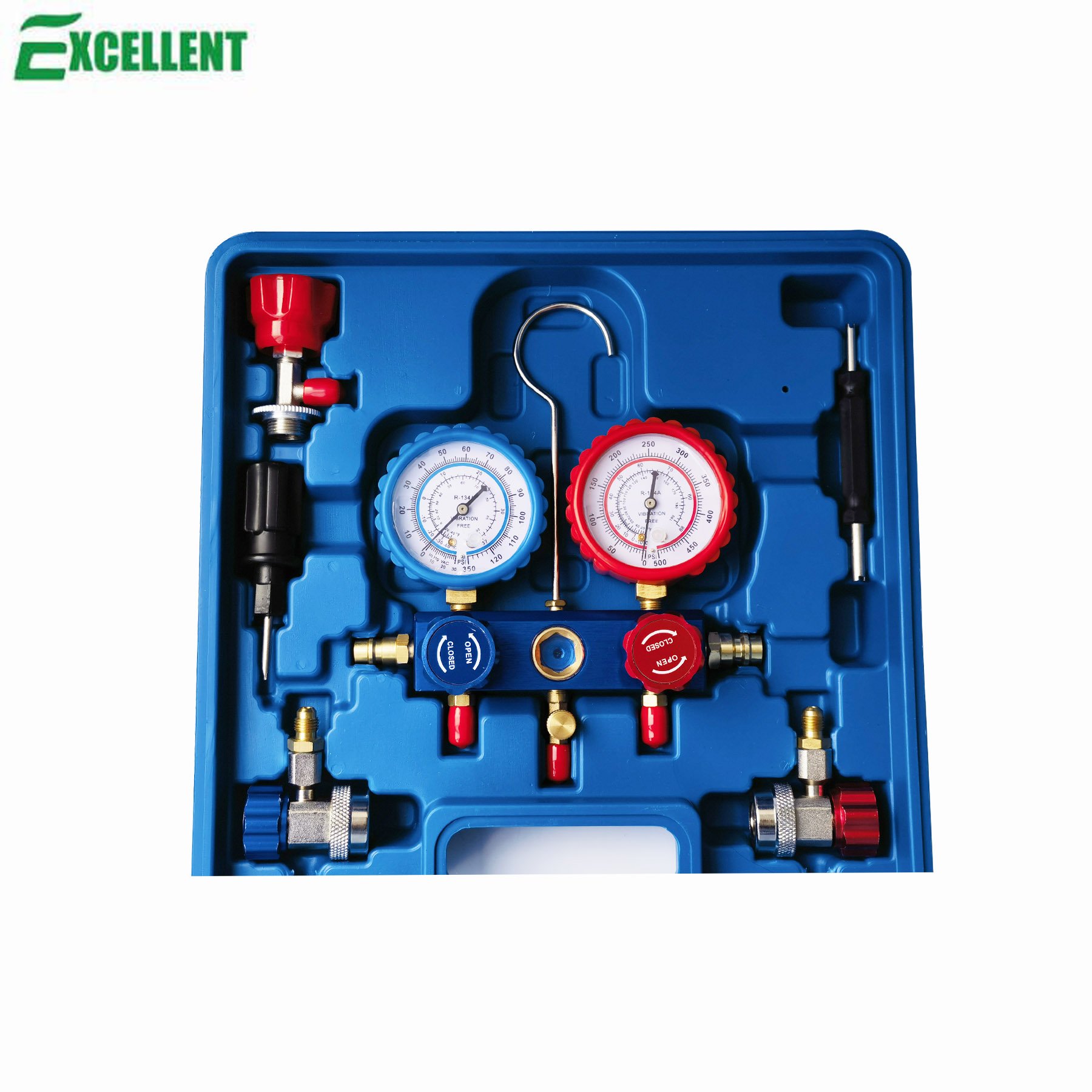 Digital Manifold Meter Air Conditioning Vacuum Gauge for Refrigeration HVAC Vacuum Pressure Temperature Tester Set