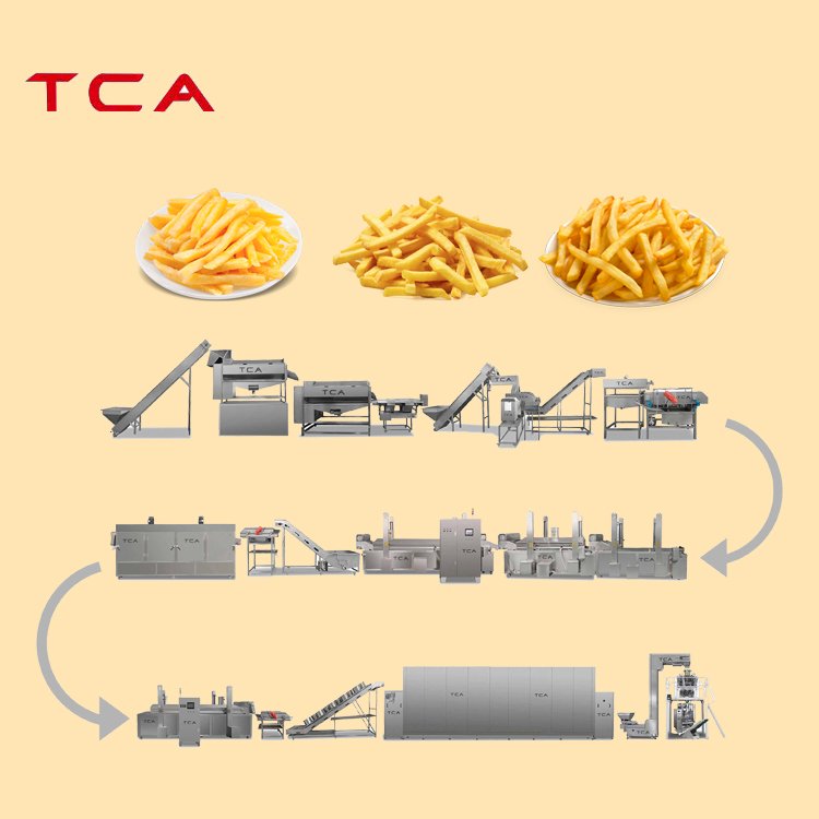 Small Frozen French Fries Processing Equipment Frozen French Fries Processing Machine