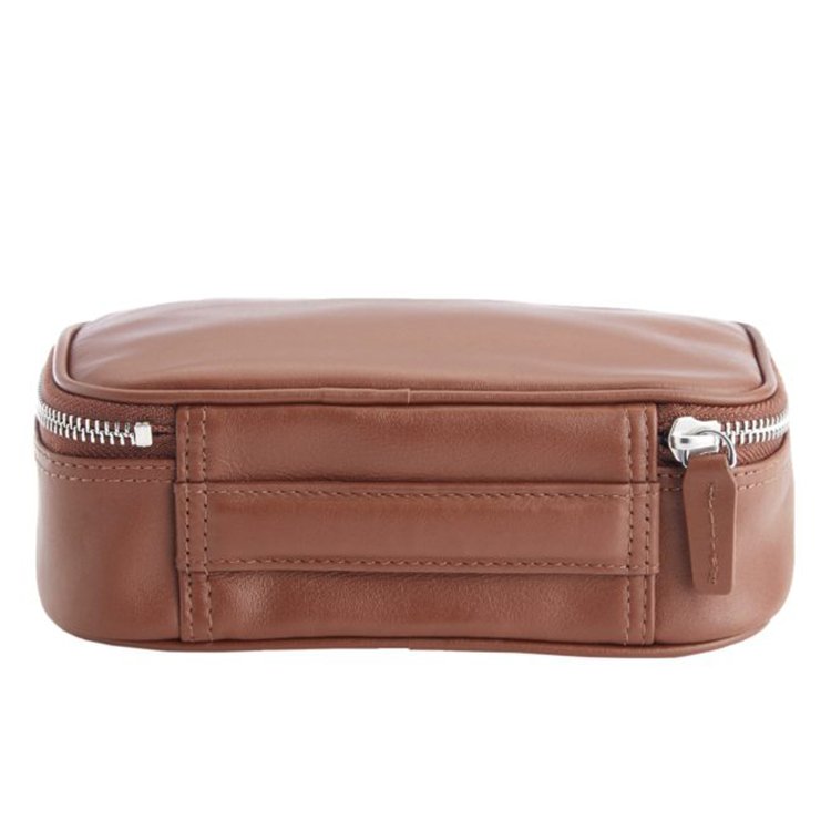 Small Tool Bag Leather Electronic Travel Cable Organizer Tech Gadgets Carrying Pouch Holder For Cord Phone Chargers Power Bank