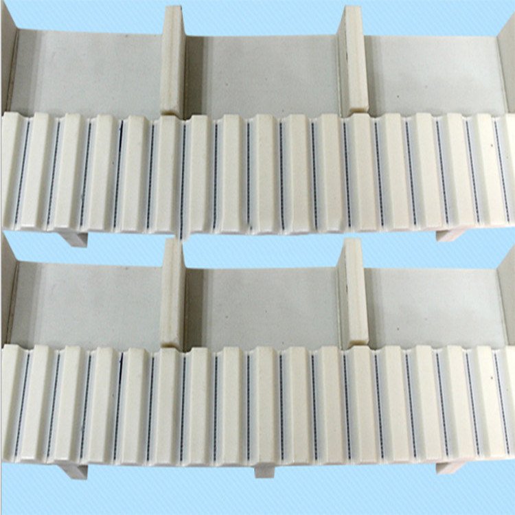 white polyurethane open ended Steel Core Tooth Belt AT10 with Cleats