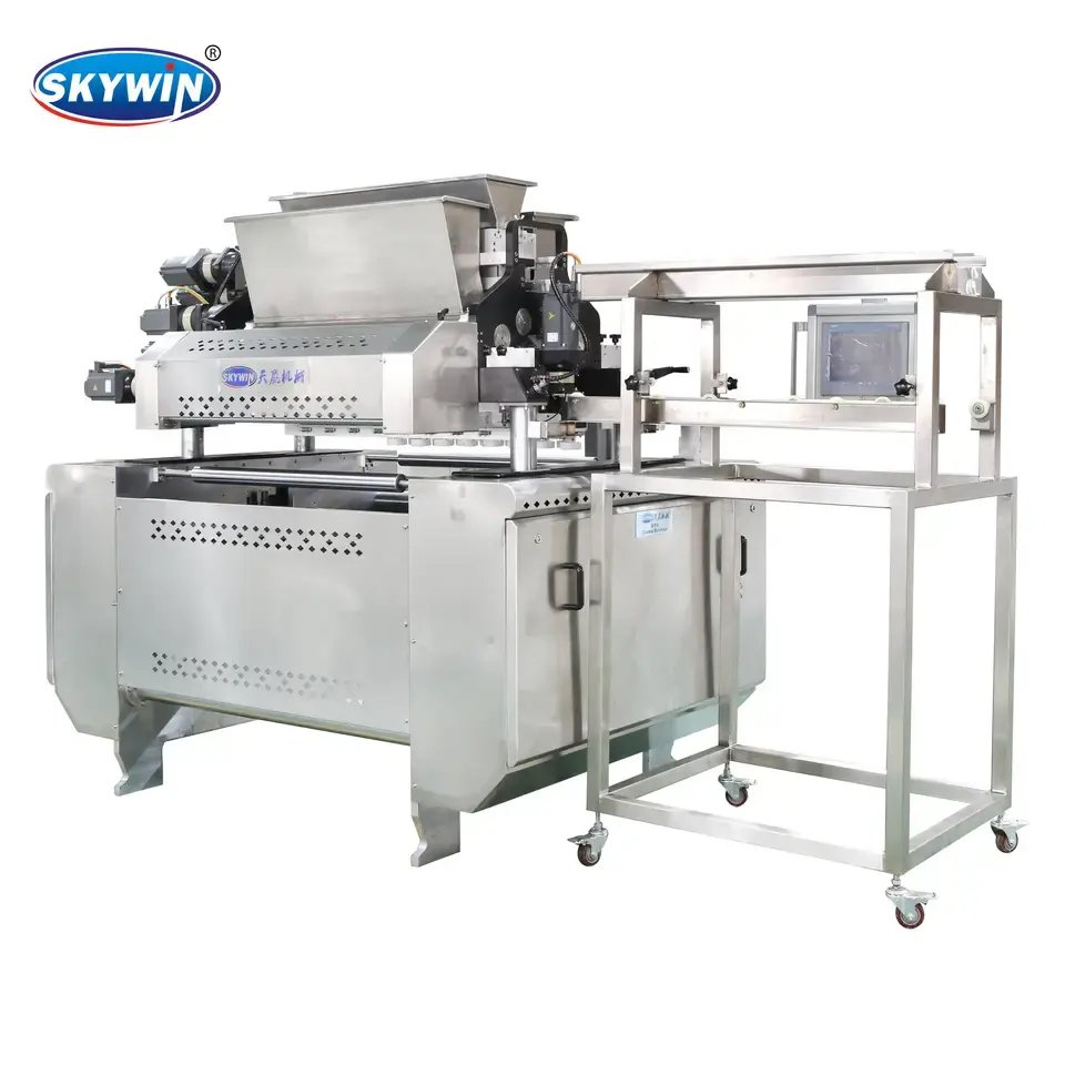 Skywin Multi Function Automatic Two Colors Cookie Making Machine Two Colours Cookies Maker Produce Biscuit Cookie Equipment