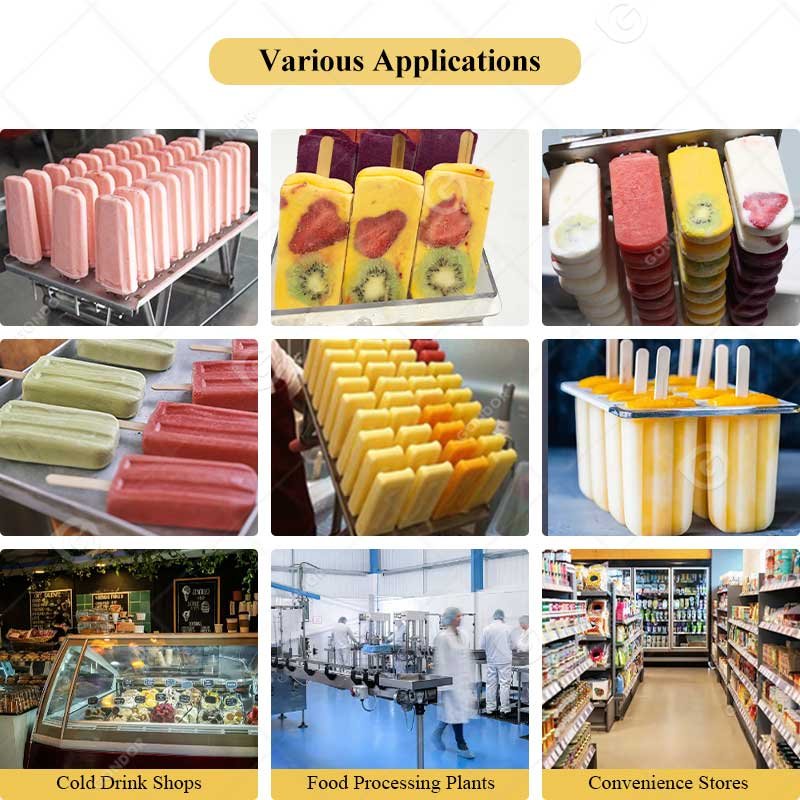 Frozen Popsicle Production Line and Full Automatic Mini Ice Cream Lollipop Unmold Machine China Guangzhou