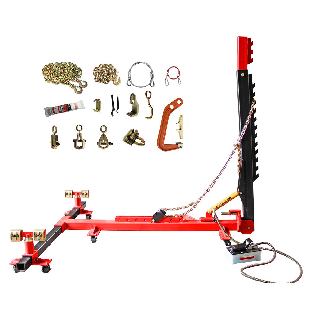 TFAUTENF 2 Tons Portable Car Frame Machine Car Bench Small Vehicle Quick Repair Equipment Auto Shop Machine