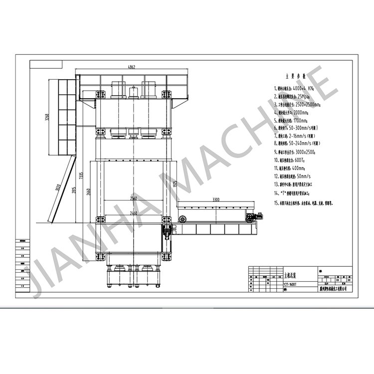 Metal Stretching Forming Four Column Hydraulic Press 1000 Ton Automotive Electric Vehicle Door and Body Pressing Hydraulic Press