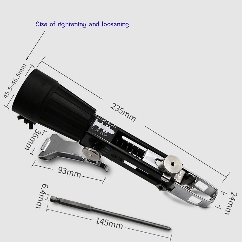 Auto Chain Nail Gun Adapter Screw Gun for Electric Drill Woodworking Tool Cordless Power Drill bits Accessories