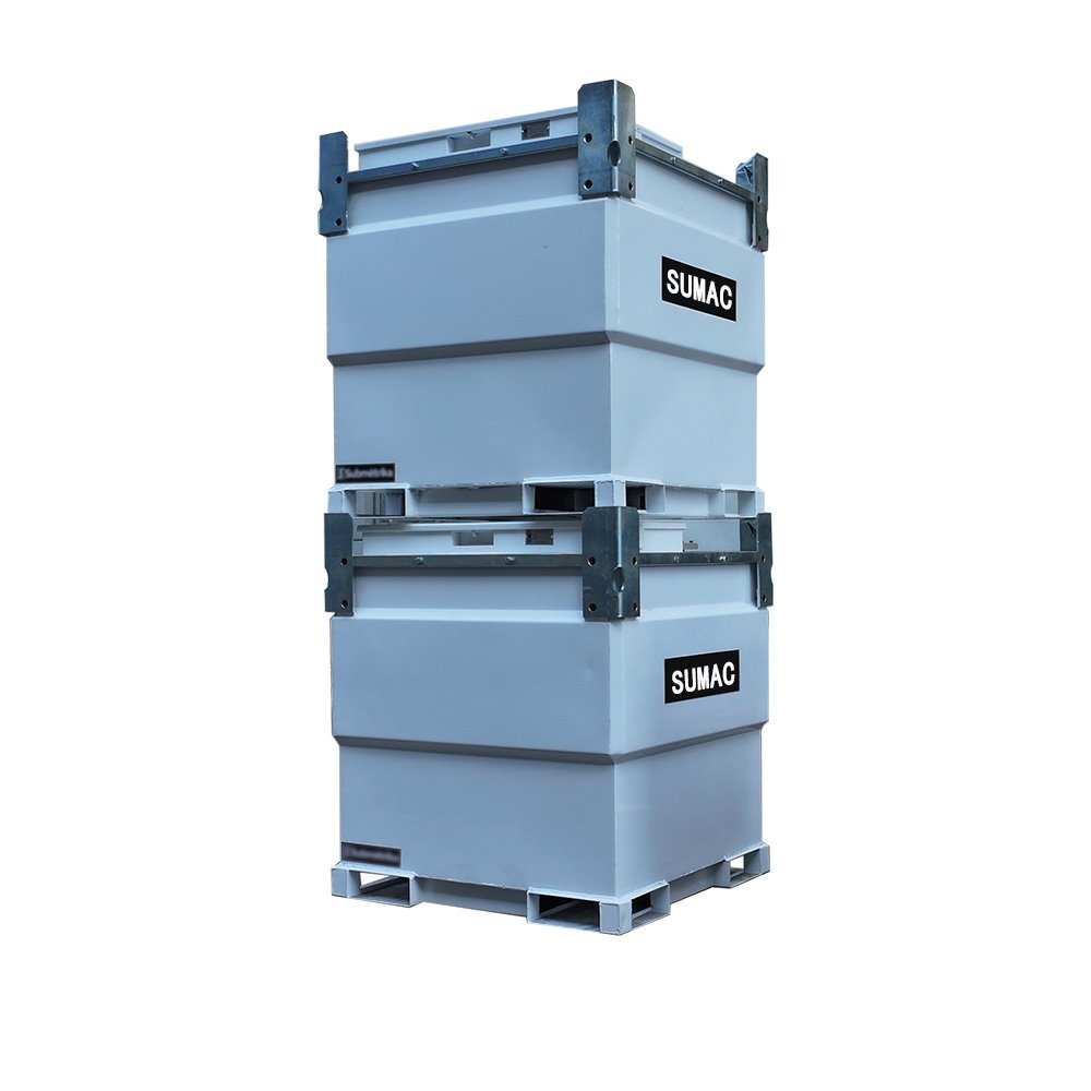 Sumac 552 Gallon Metal Steel Fuel Cube Tank Suitable for Store Diesel, Gasoline, Aviation Fuels, Diesel and Oil Transfer Tank