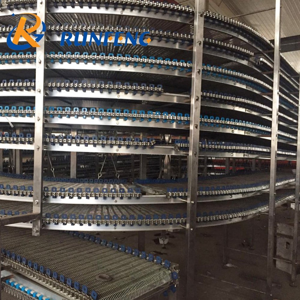 Factory Sale Multifunctional Food Industry Dryer Bakery Bread Baking Freezing Spiral ConveyorTower