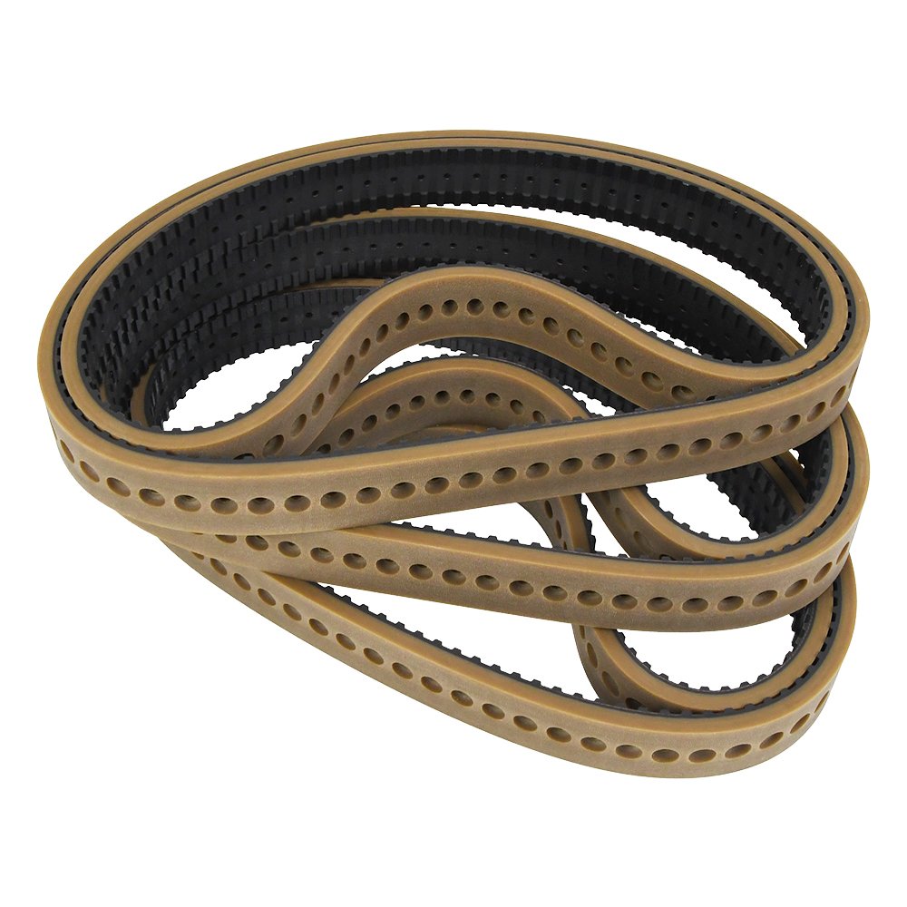High quality brown rubber coated transmission belts flat belt conveyor