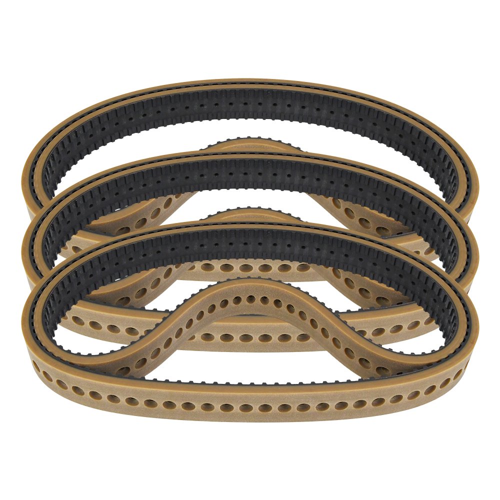 High quality brown rubber coated transmission belts flat belt conveyor