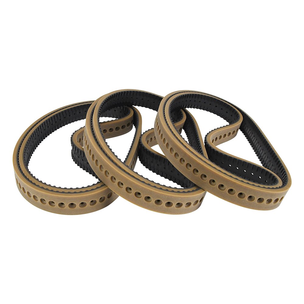 High quality brown rubber coated transmission belts flat belt conveyor