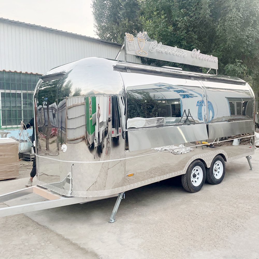 New Ice Cream Coffee Juice Bar Trailer Mobile Hot Dog Burger Pizza Snack Fast Food Truck with Full Kitchen Equipment