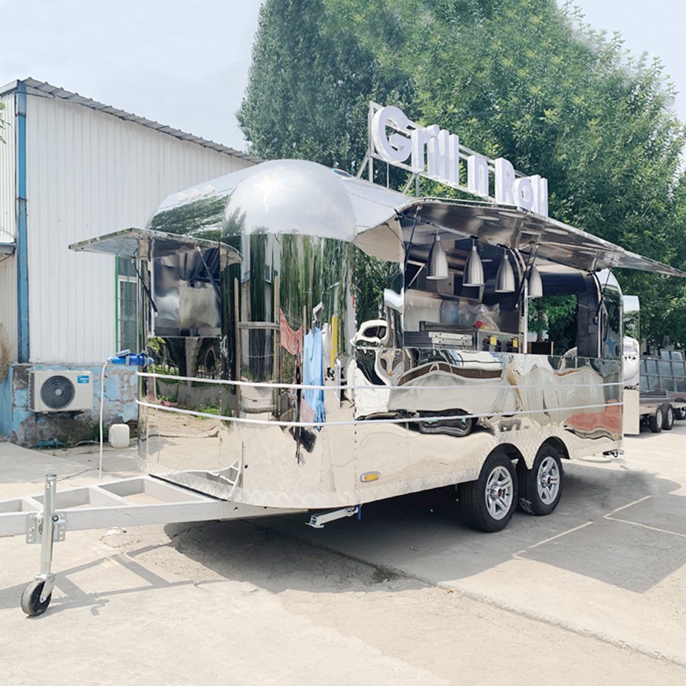 New Ice Cream Coffee Juice Bar Trailer Mobile Hot Dog Burger Pizza Snack Fast Food Truck with Full Kitchen Equipment