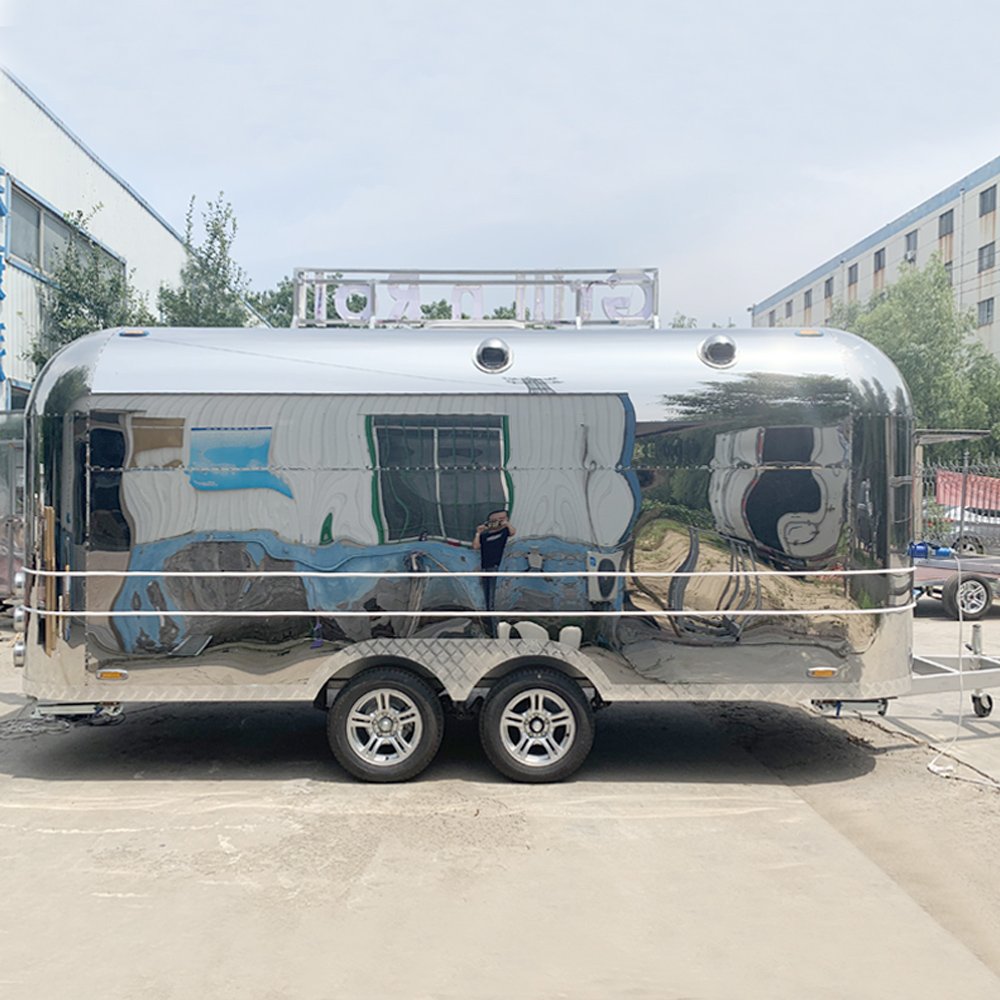 New Ice Cream Coffee Juice Bar Trailer Mobile Hot Dog Burger Pizza Snack Fast Food Truck with Full Kitchen Equipment