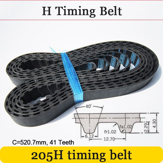 H Pitch Rubber Timing Belt Replacement Pitch 12.7mm 205H 210H 220H 225H 230H 240H 245H Width 050 075 100 150 transmission belt