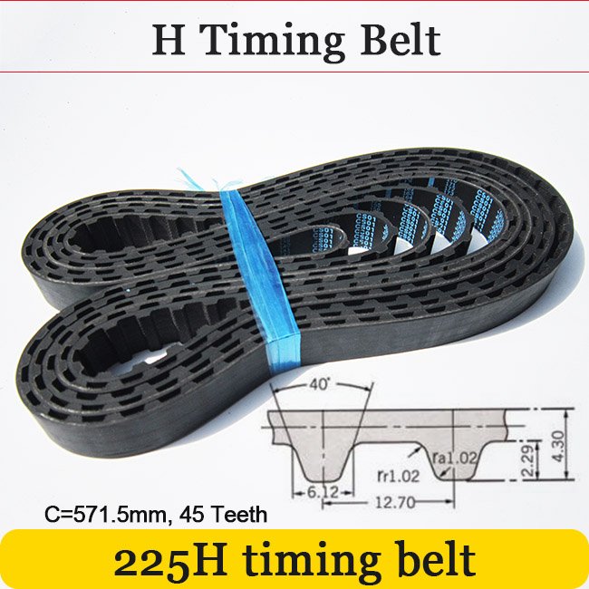 H Pitch Rubber Timing Belt Replacement Pitch 12.7mm 205H 210H 220H 225H 230H 240H 245H Width 050 075 100 150 transmission belt