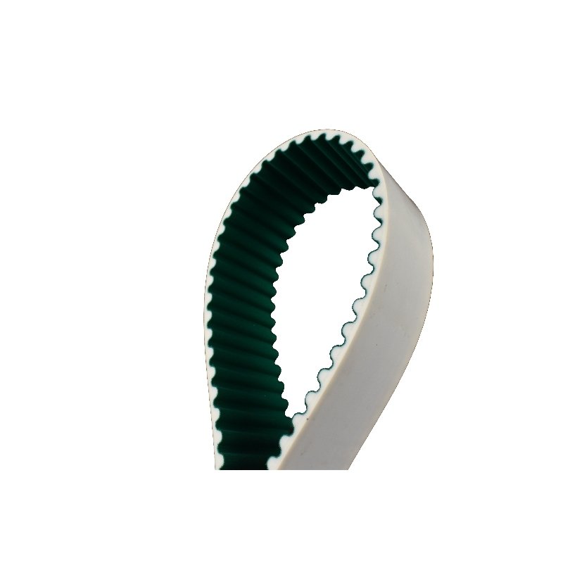 Hot Sale Industrial Timing Belt PU Coating Steel Wire Open Ended Green Cloth Synchronous Belt