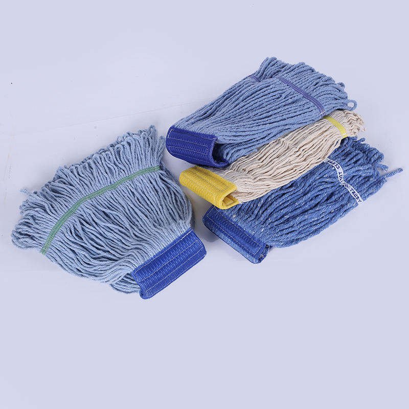 Professional Wide Headband Cotton Mop Head Replacement Refill Loop End Wet Mops for Floor Cleaning